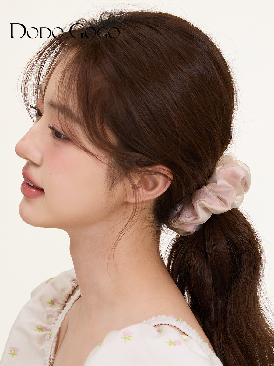 ヘアアクセサリー サテン艶めき優美シュシュ