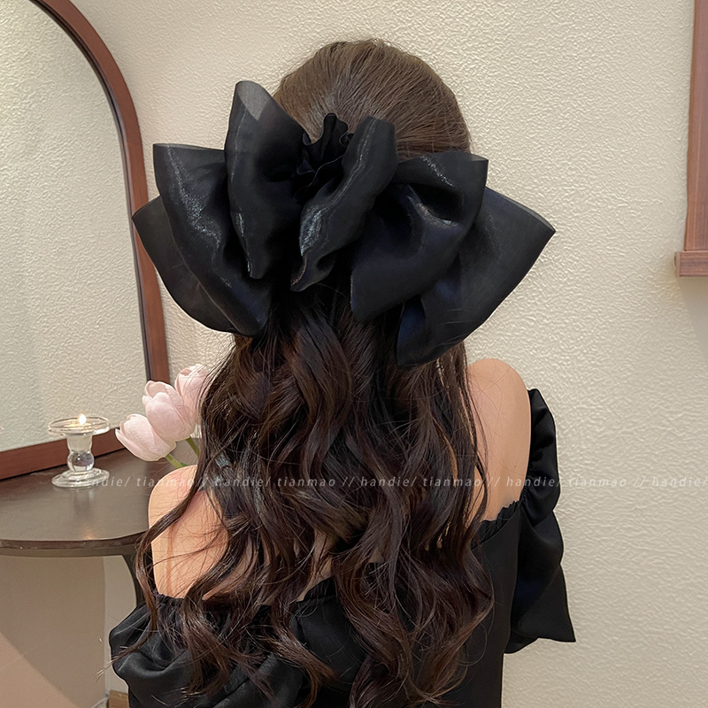ヘアアクセサリー 優美リボンバレッタ