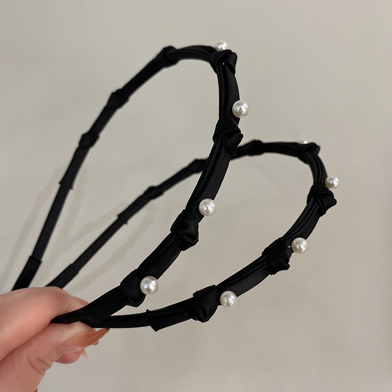ヘアアクセサリー リボンパール 上品カチューシャ