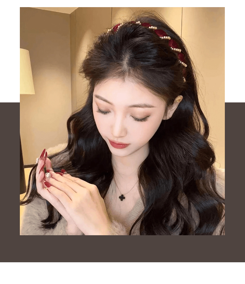 ヘアアクセサリー きらめき編み込みカチューシャ