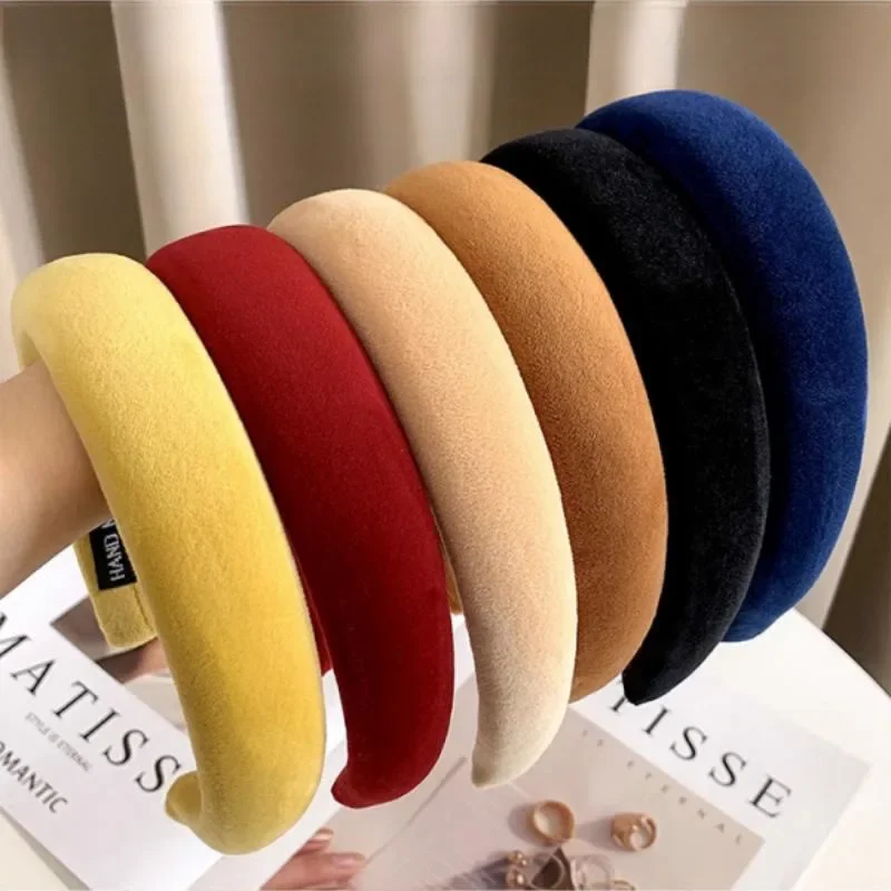 ヘアアクセサリー ふんわり厚みのあるベロア調ボリュームカチューシャ