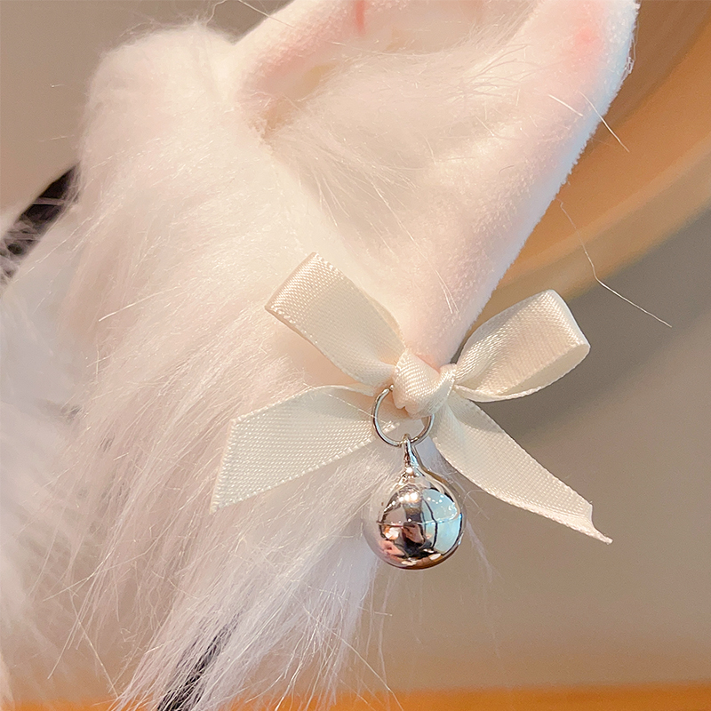 ヘアアクセサリー ふわもこ猫耳リボンカチューシャ