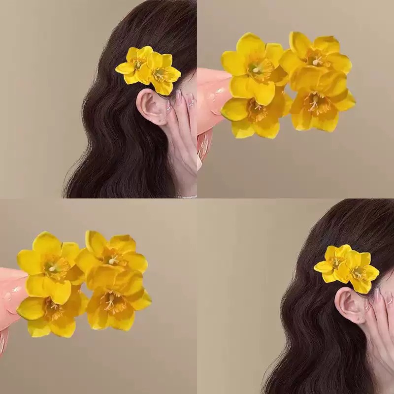 ヘアアクセサリー 花園の輝き 蘭モチーフバレッタ
