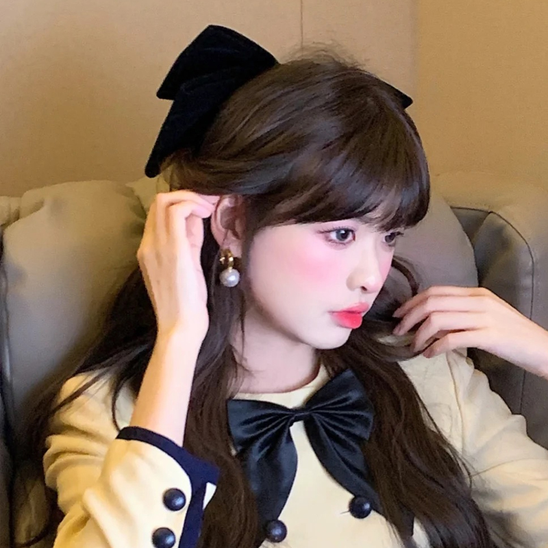 ヘアアクセサリー ふんわり大きめリボンバレッタ