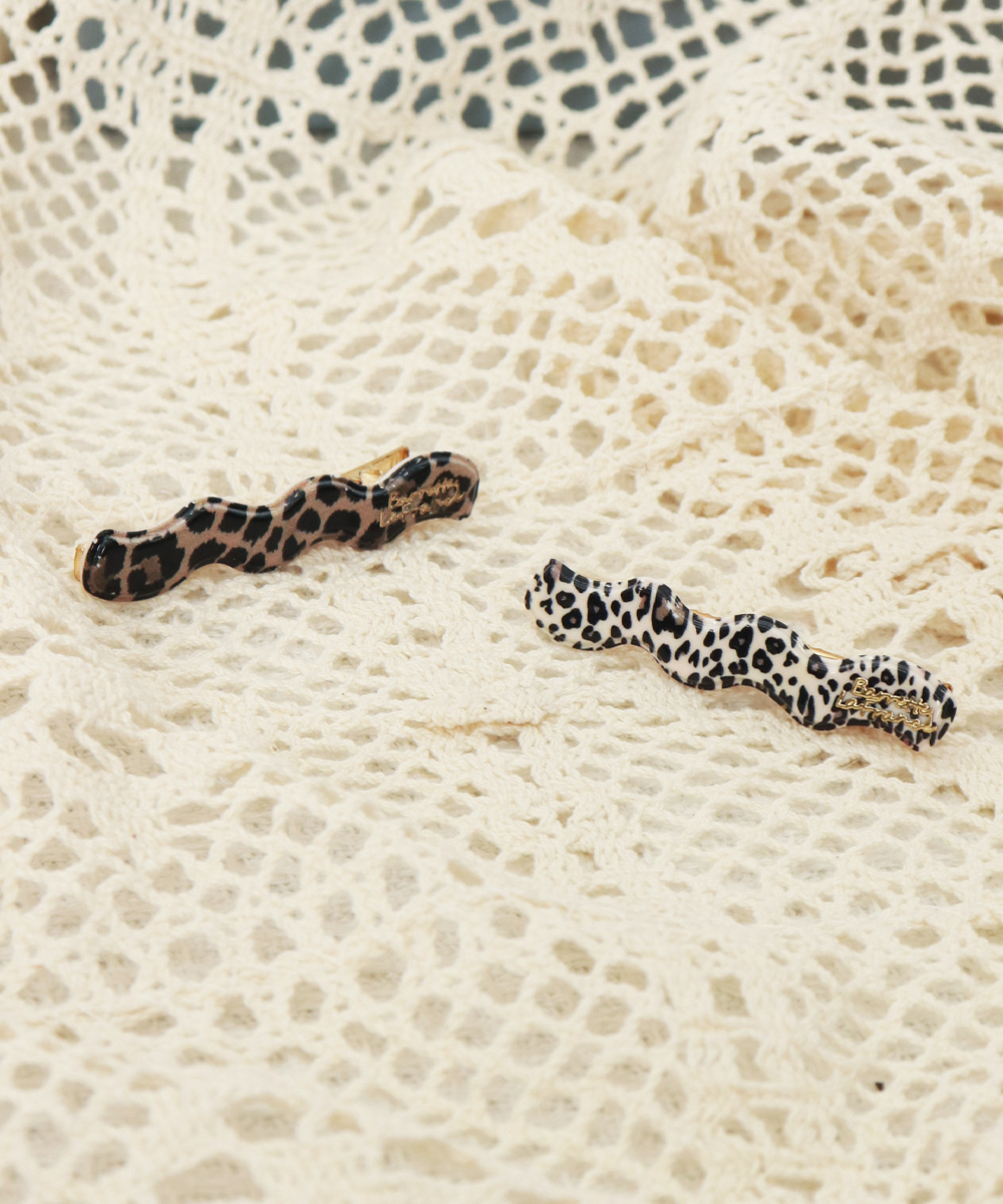 ヘアアクセサリー 豹柄くちばしバレッタ 韓国風髪留め