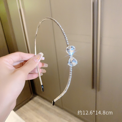 ヘアアクセサリー きらめき二粒リボンカチューシャ