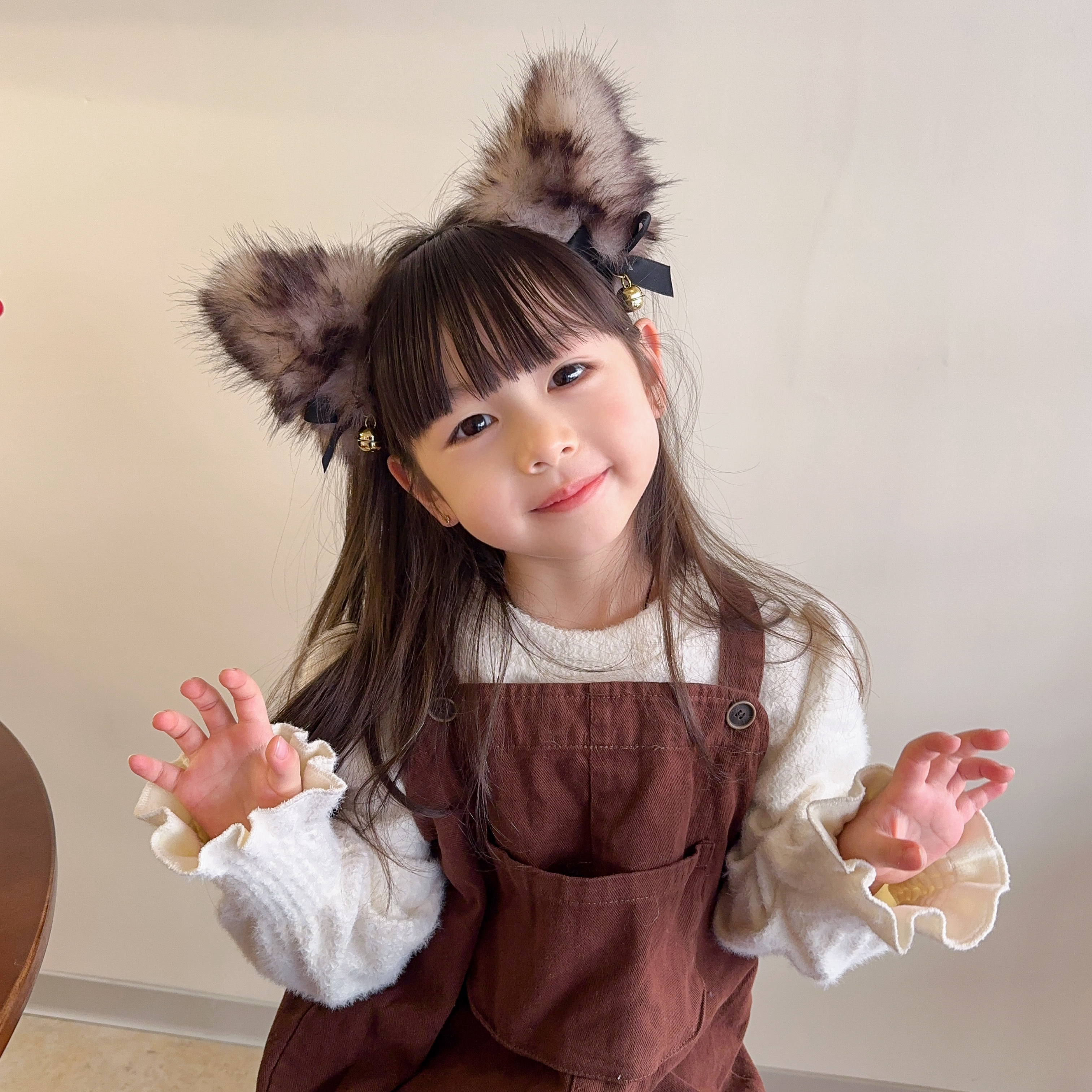 ヘアアクセサリー ふわもこ耳飾りカチューシャ