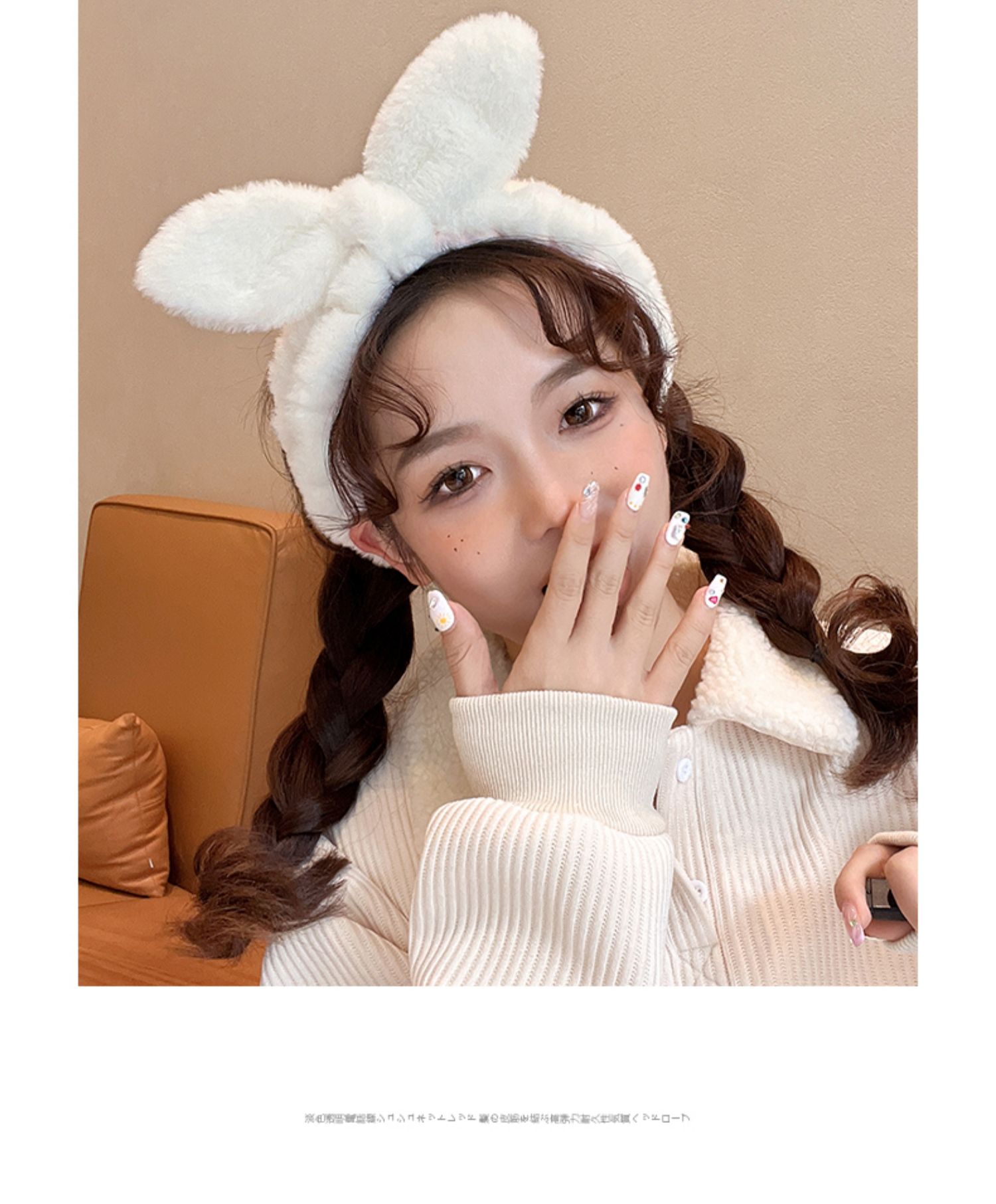 ヘアアクセサリー もこもこ動物耳カチューシャ