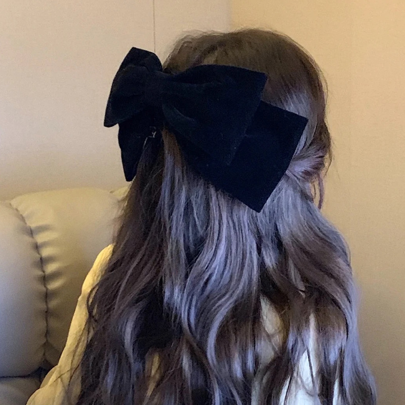 ヘアアクセサリー ふんわり大きめリボンバレッタ