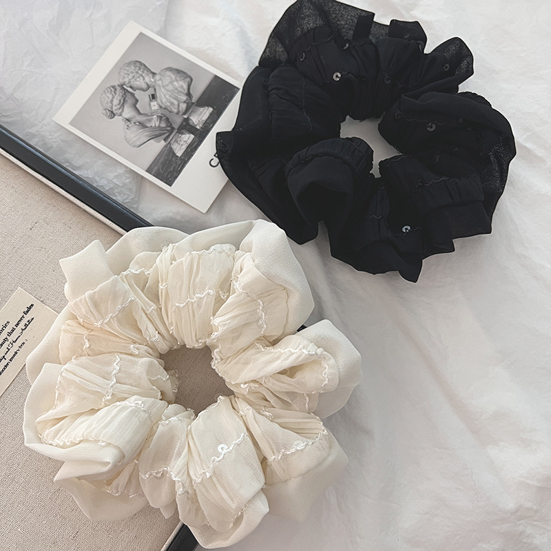 ヘアアクセサリー 韓国風プリーツシュシュ ヘアゴム 女の子 髪飾り
