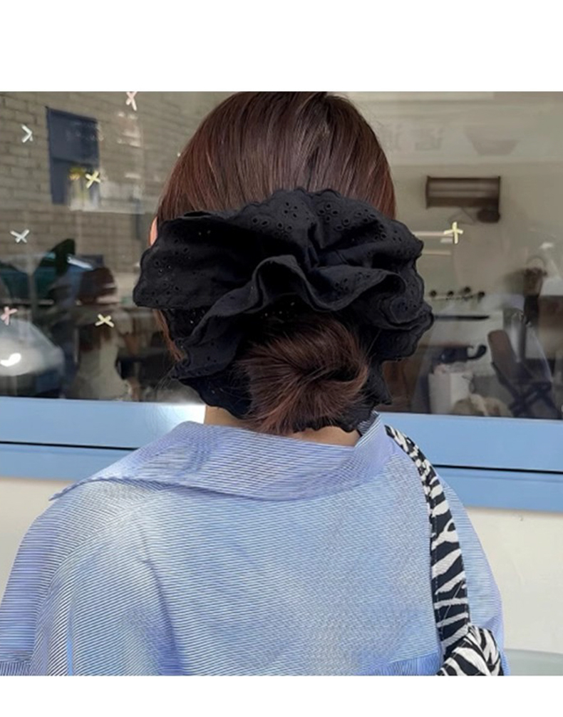ヘアアクセサリー 花レース飾りお姫様シュシュ