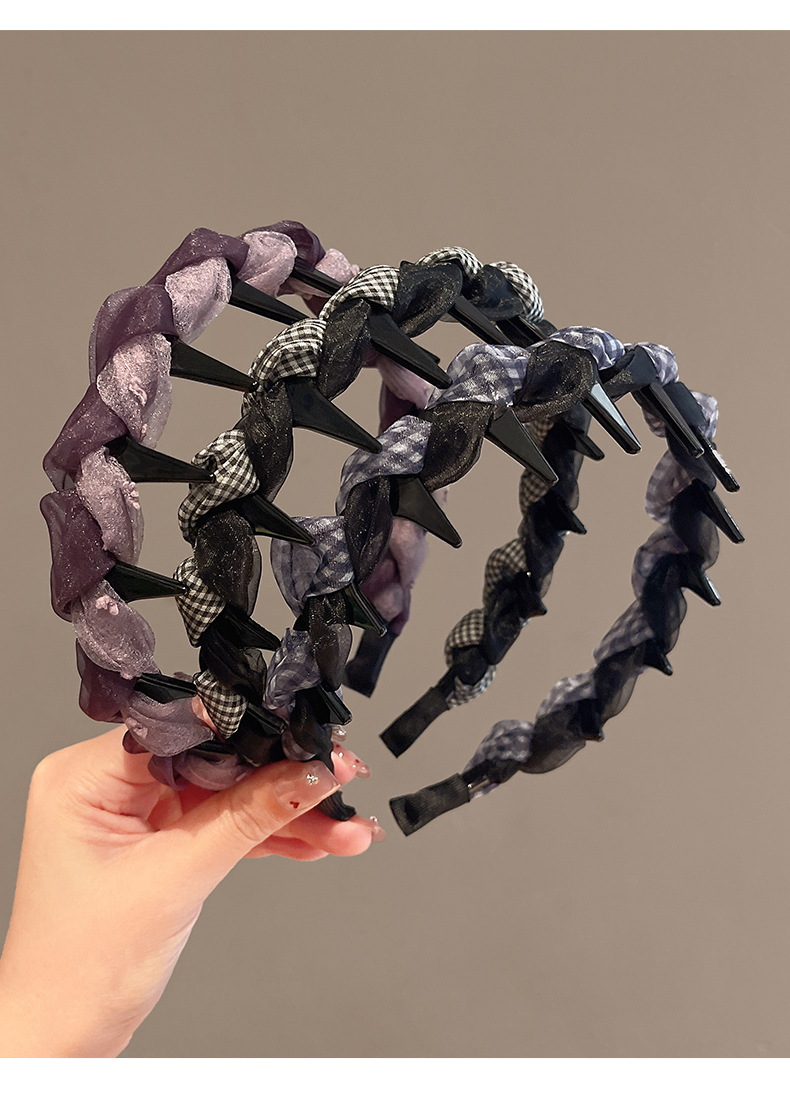 ヘアアクセサリー 編み込み風リボンカチューシャ