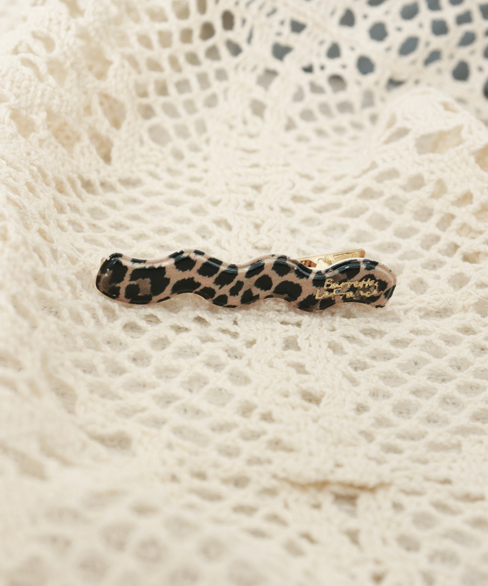 ヘアアクセサリー 豹柄くちばしバレッタ 韓国風髪留め