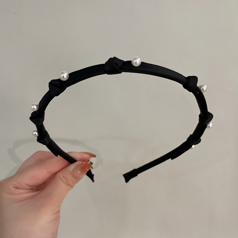 ヘアアクセサリー リボンパール 上品カチューシャ