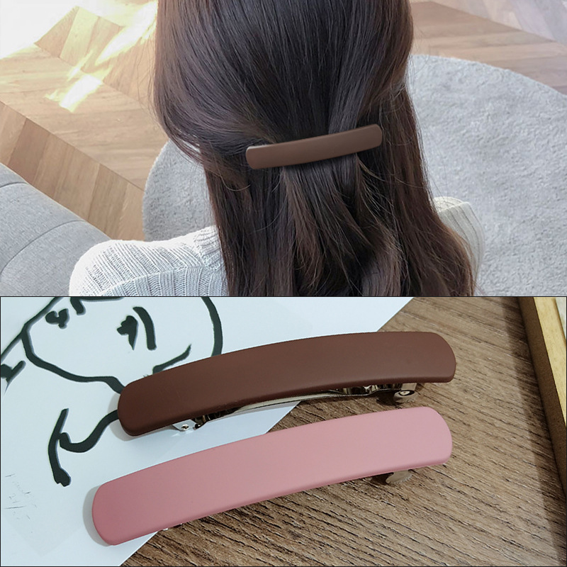ヘアアクセサリー シンプル光沢スティックバレッタ