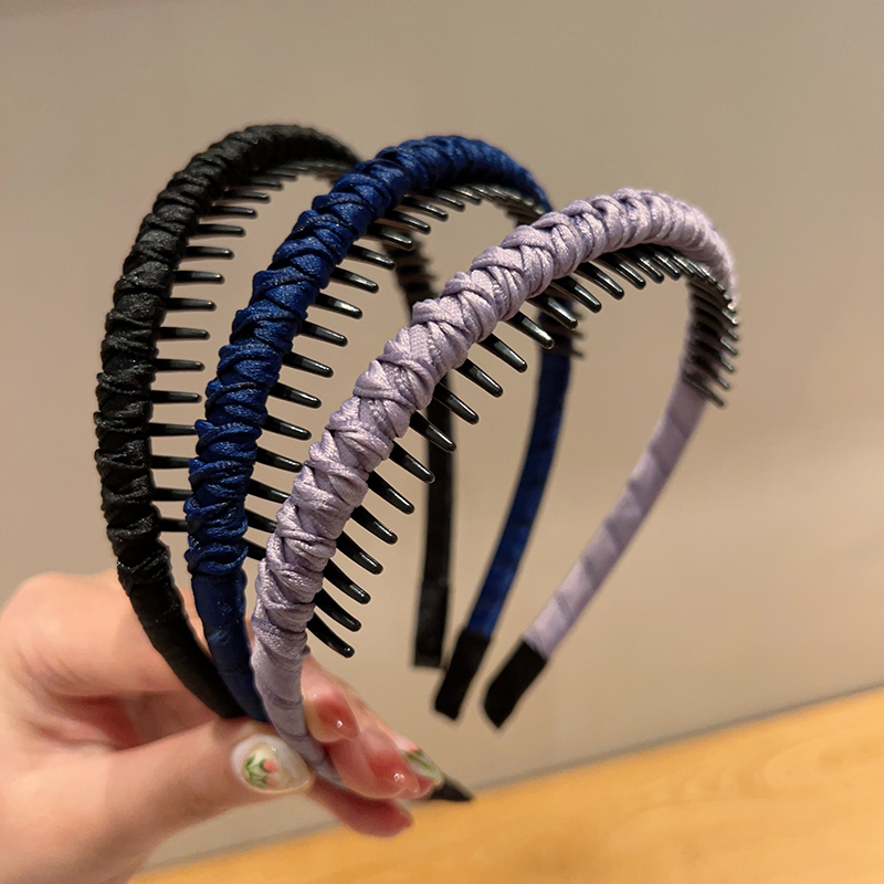 ヘアアクセサリー 編み込み風コームカチューシャ