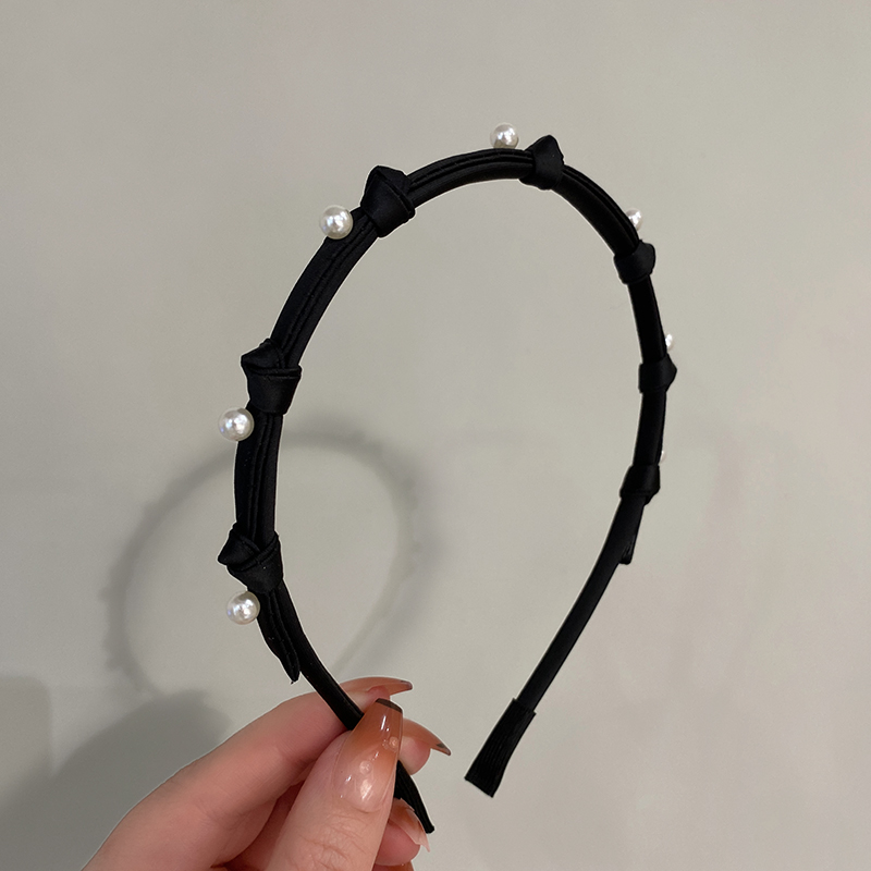 ヘアアクセサリー リボンパール 上品カチューシャ