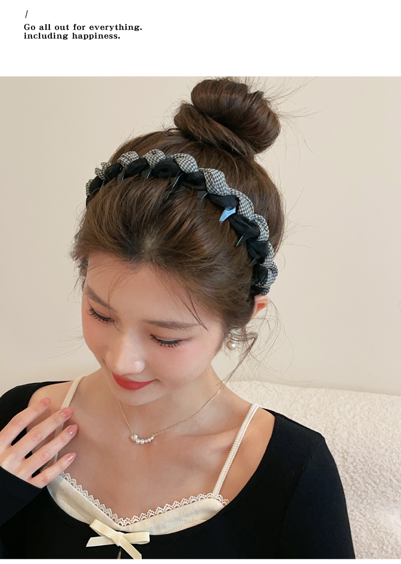 ヘアアクセサリー 編み込み風リボンカチューシャ