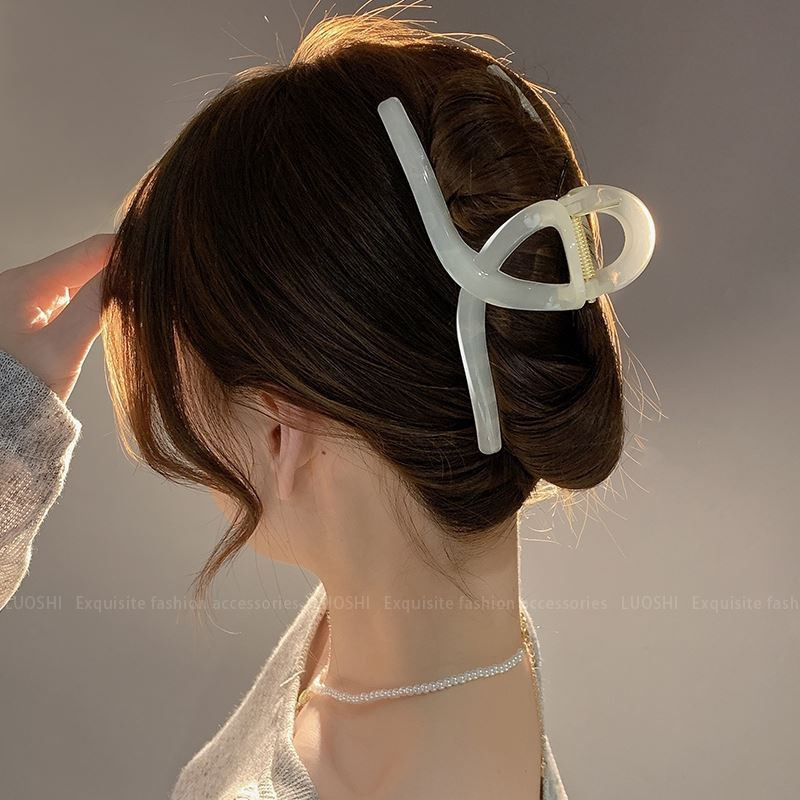 ヘアアクセサリー しなやかリボン バレッタ