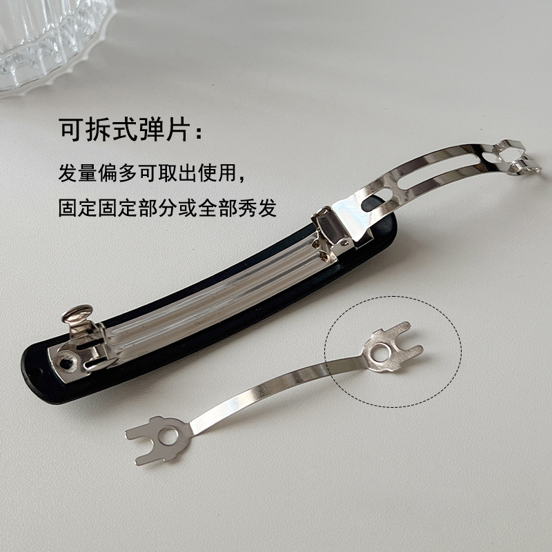 ヘアアクセサリー スタイリッシュ長方形バレッタ