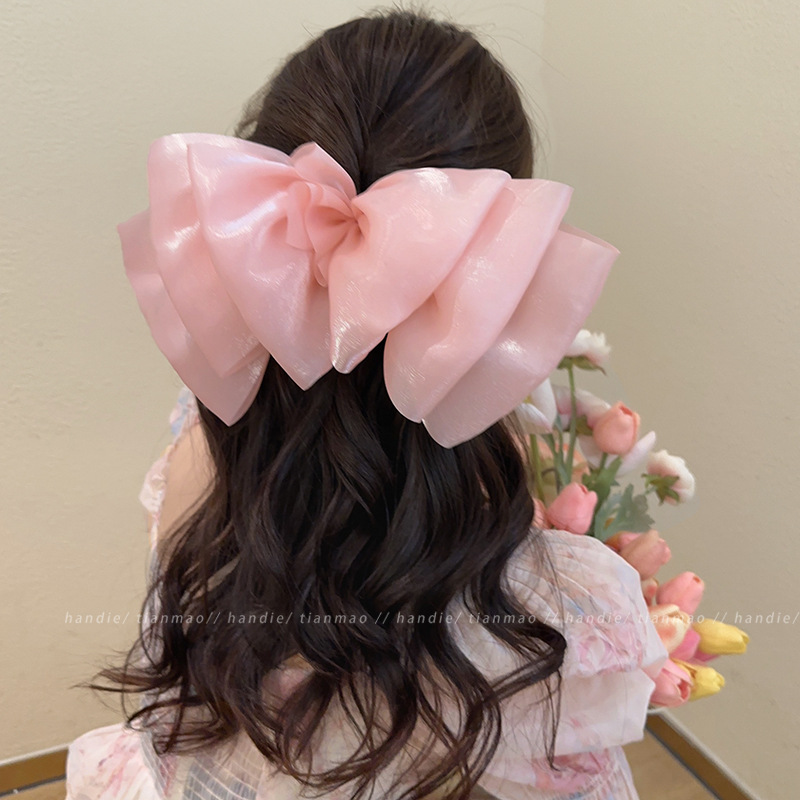ヘアアクセサリー 優美リボンバレッタ