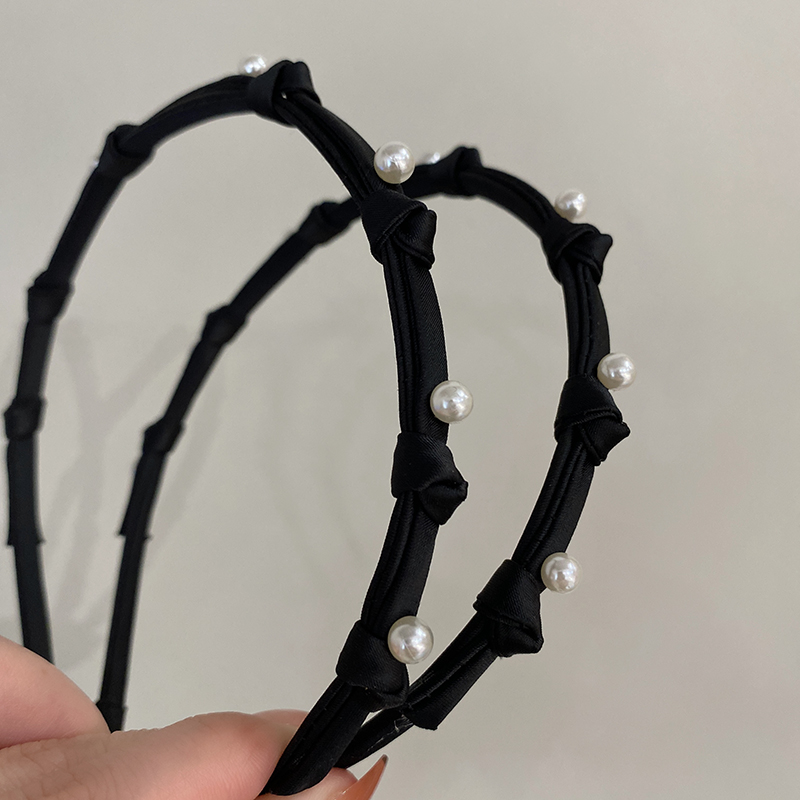 ヘアアクセサリー リボンパール 上品カチューシャ