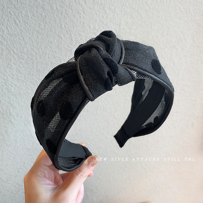 ヘアアクセサリー 水玉結び目カチューシャ