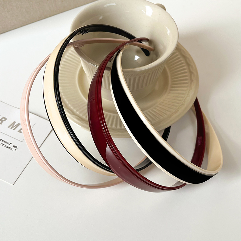 ヘアアクセサリー 配色デザイン細身カチューシャ