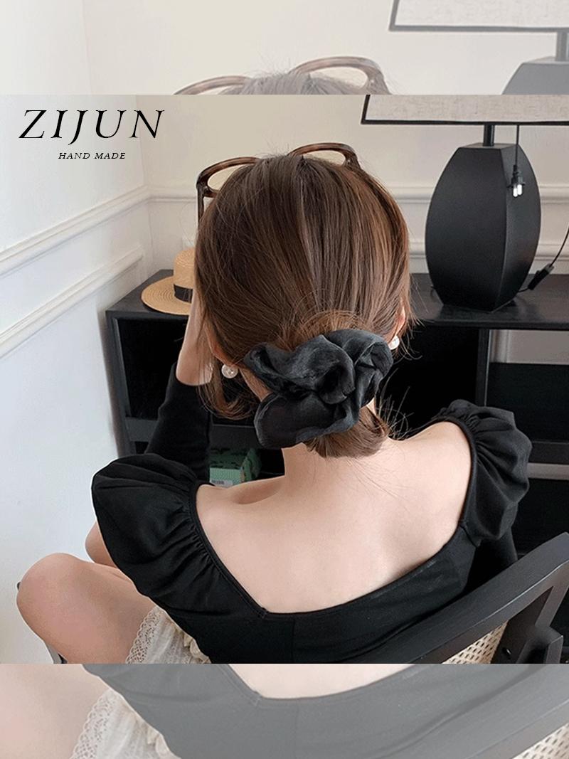 ヘアアクセサリー 上質光沢シルキーシュシュ