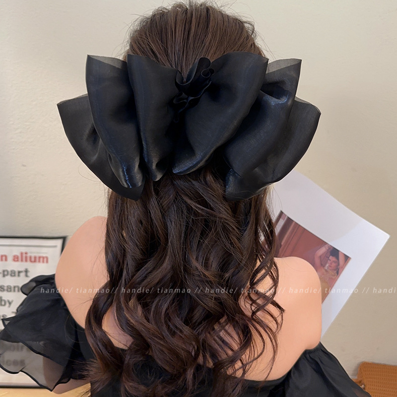 ヘアアクセサリー 優美リボンバレッタ