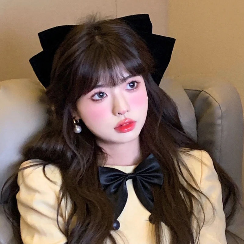 ヘアアクセサリー ふんわり大きめリボンバレッタ