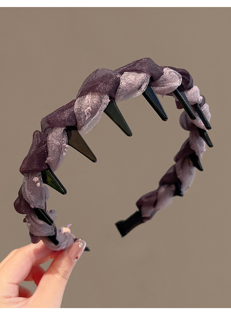 ヘアアクセサリー 編み込み風リボンカチューシャ