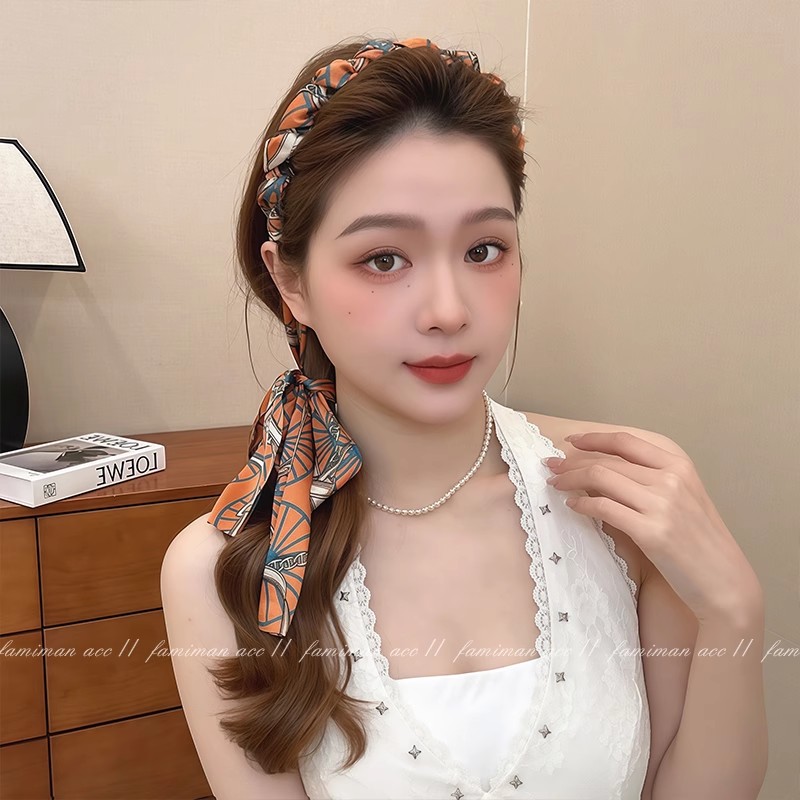 ヘアアクセサリー 編み込みリボンカチューシャ