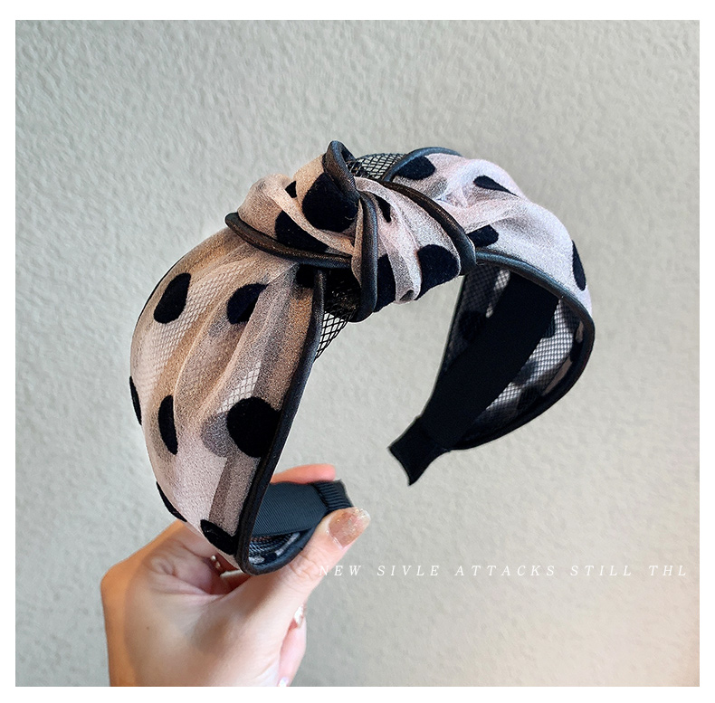 ヘアアクセサリー 水玉結び目カチューシャ