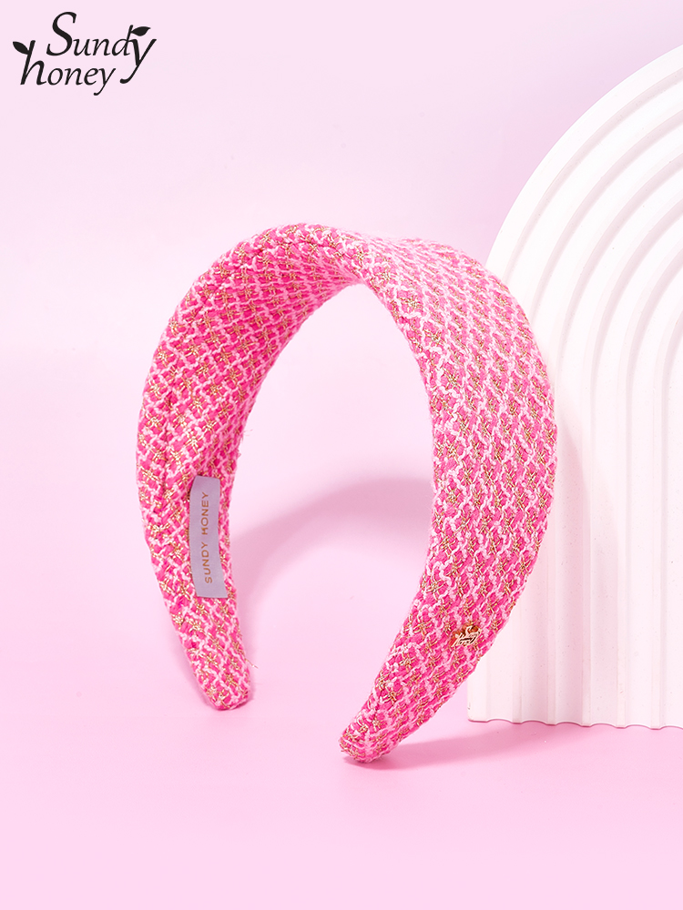 ヘアアクセサリー ツイードリッチ 幅広カチューシャ