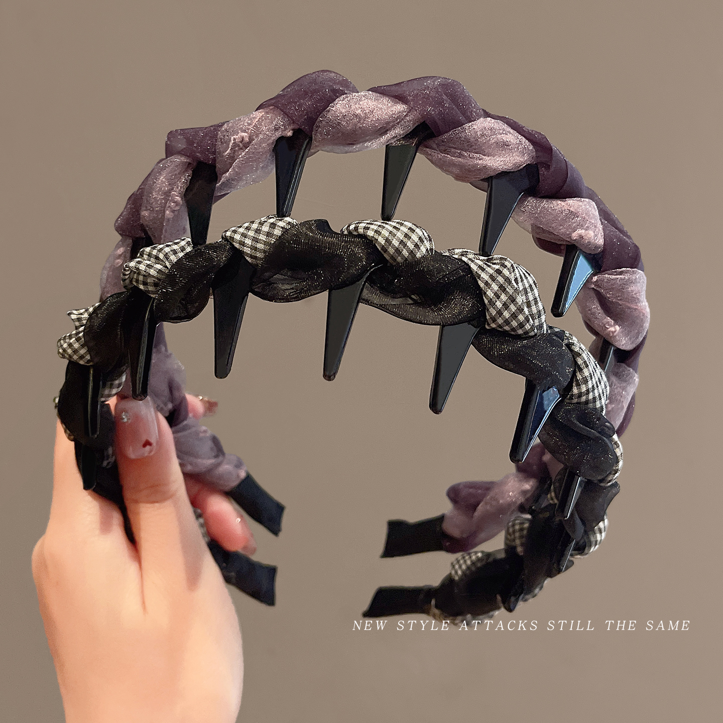 ヘアアクセサリー 編み込み風リボンカチューシャ