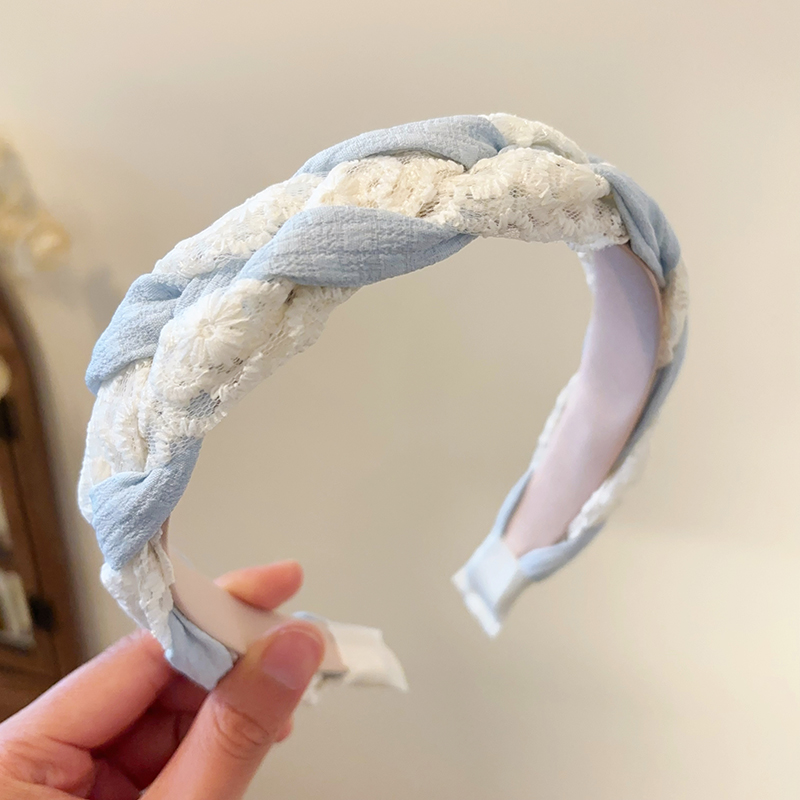 ヘアアクセサリー レース編み込みカチューシャ
