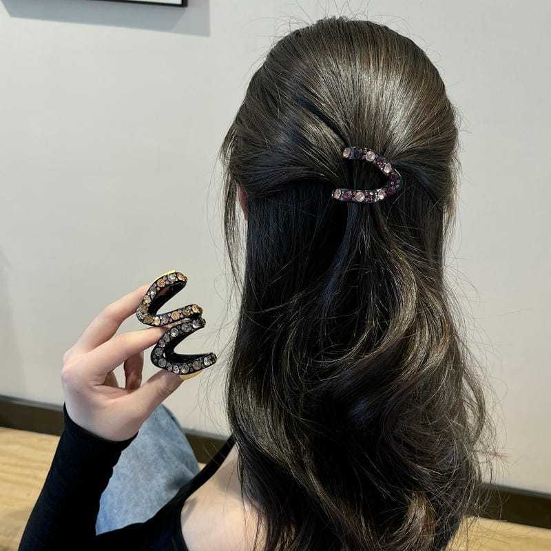 ヘアアクセサリー 波形キラめき ラグジュアリーバレッタ