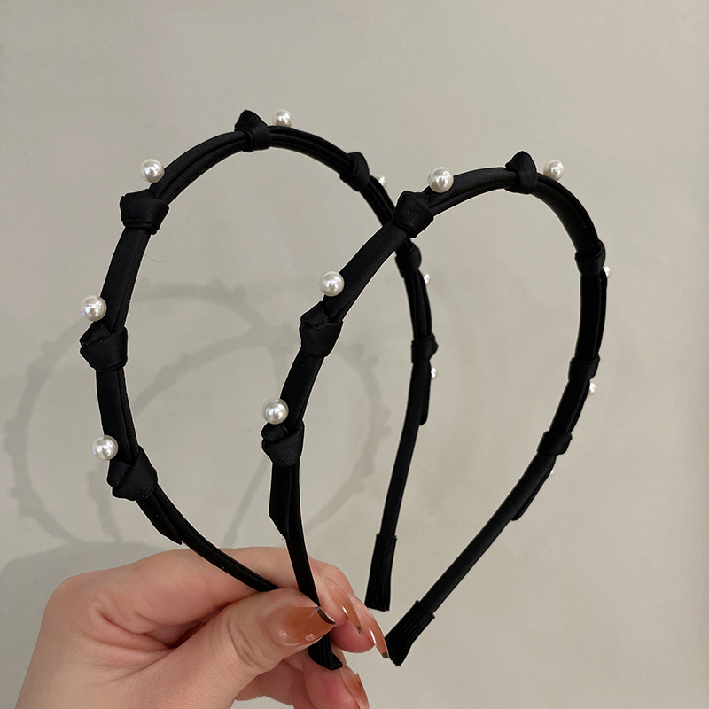 ヘアアクセサリー リボンパール 上品カチューシャ
