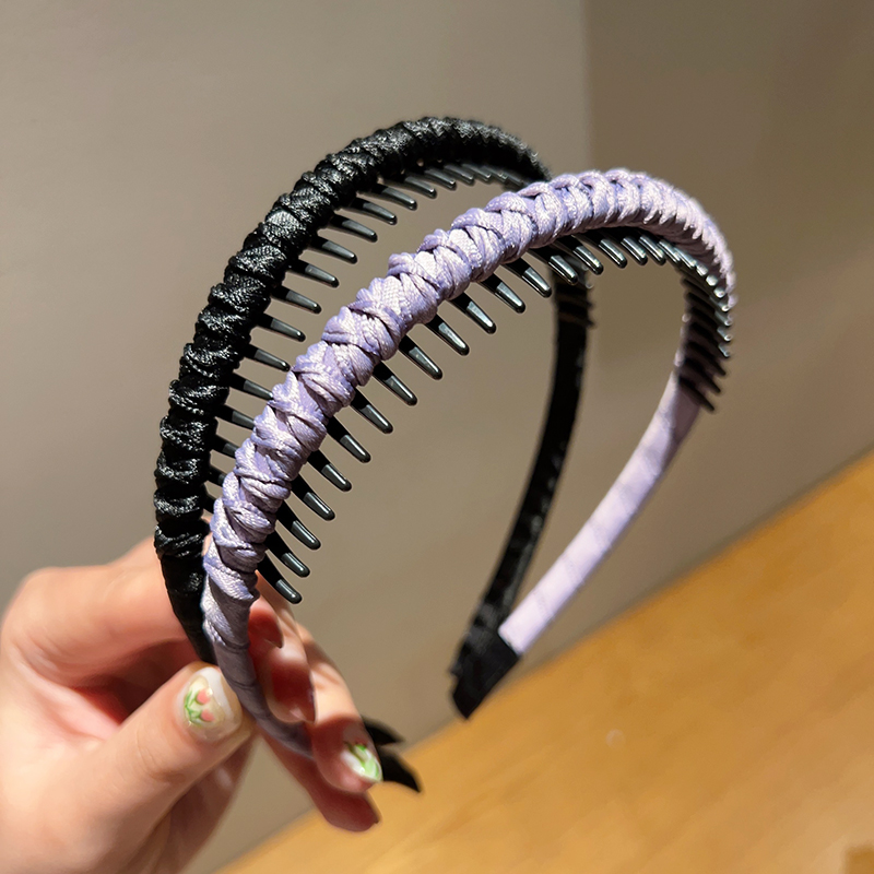 ヘアアクセサリー 編み込み風コームカチューシャ