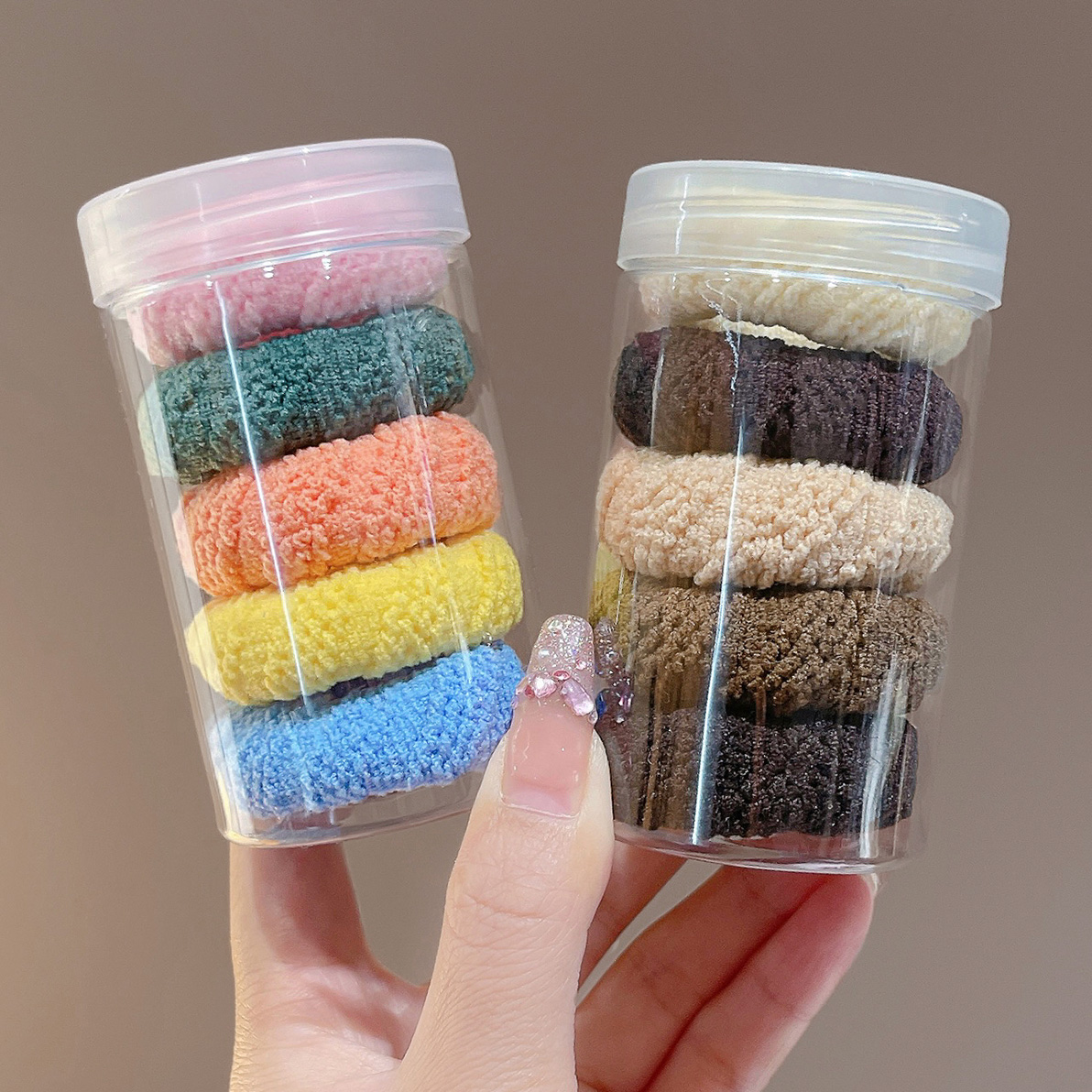 ヘアアクセサリー もこもこニュアンス シュシュセット
