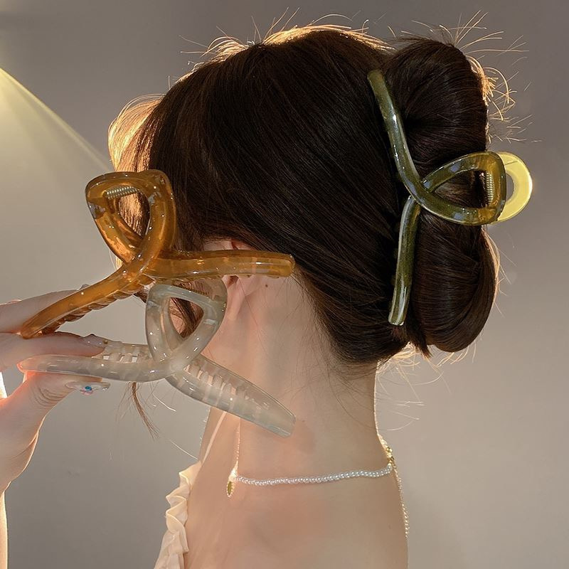ヘアアクセサリー しなやかリボン バレッタ