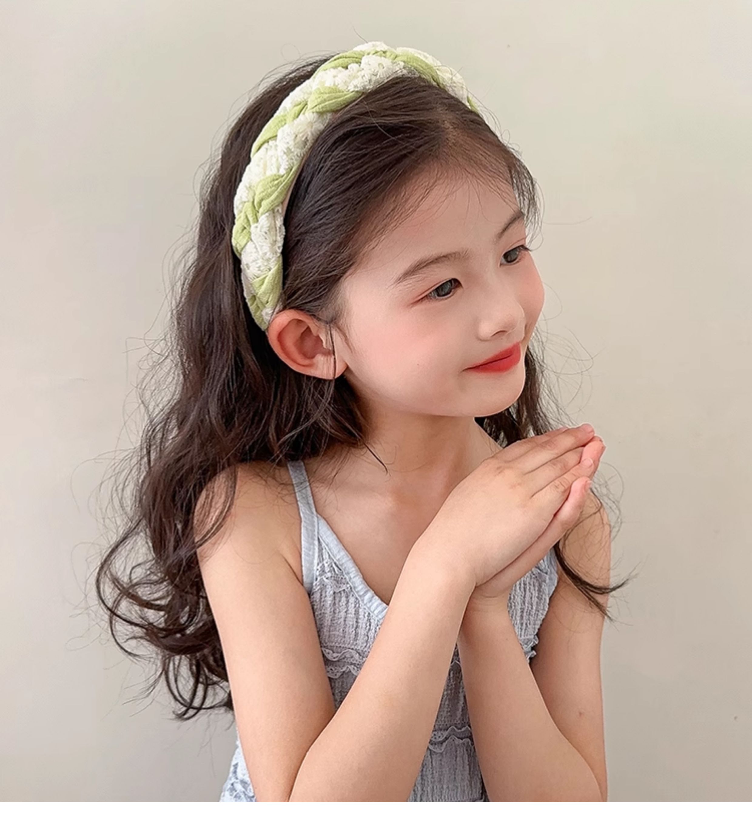 ヘアアクセサリー レース編み込みカチューシャ