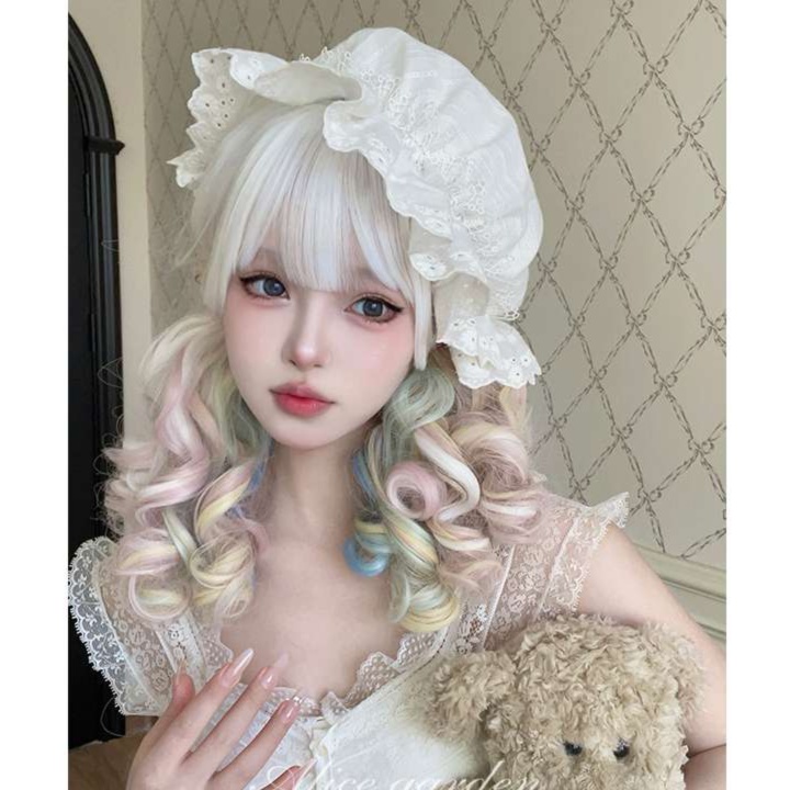 貴族風フリルレース付きロココ調ウィッグ