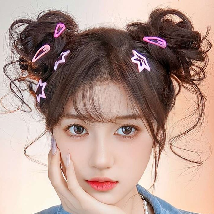 ウィッグ  子供用ふわふわお団子ヘアピース