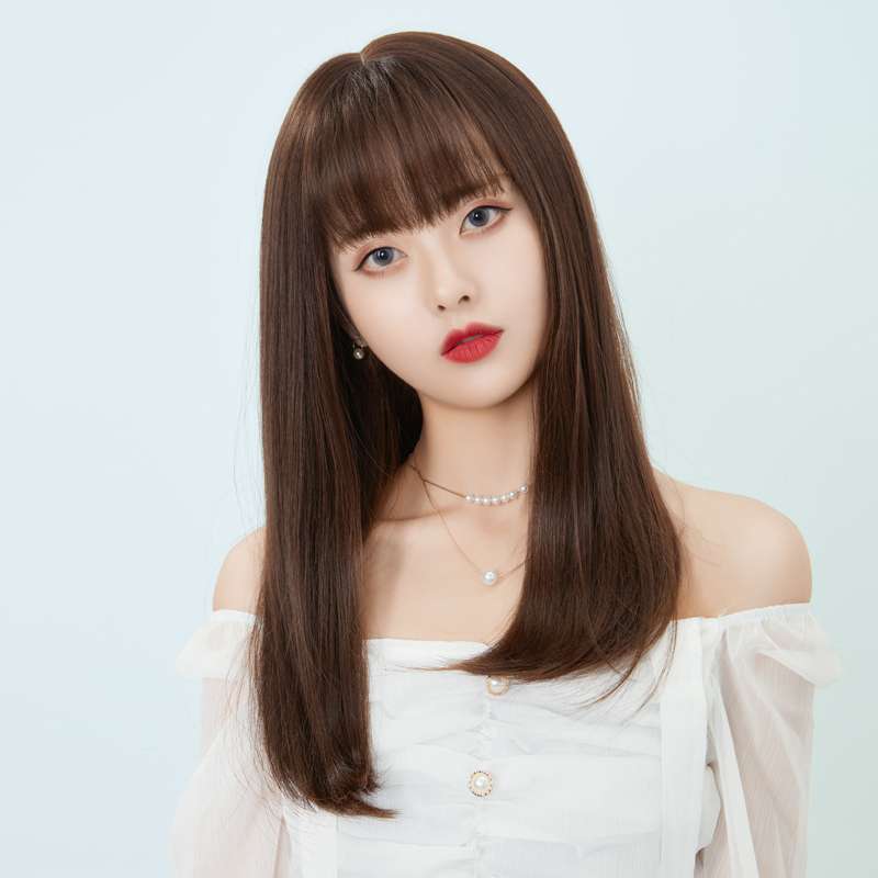 艶やか前髪ストレートロングウィッグ