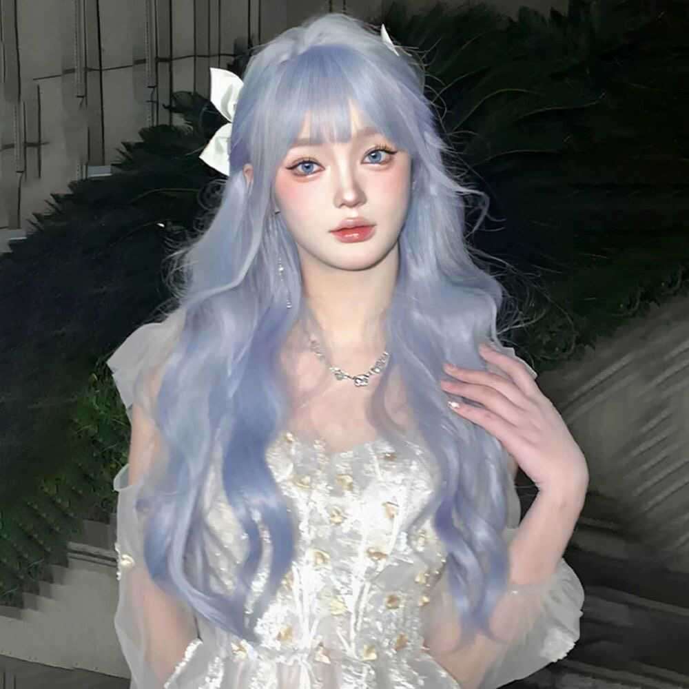  妖精のような長い巻き髪フルウィッグ