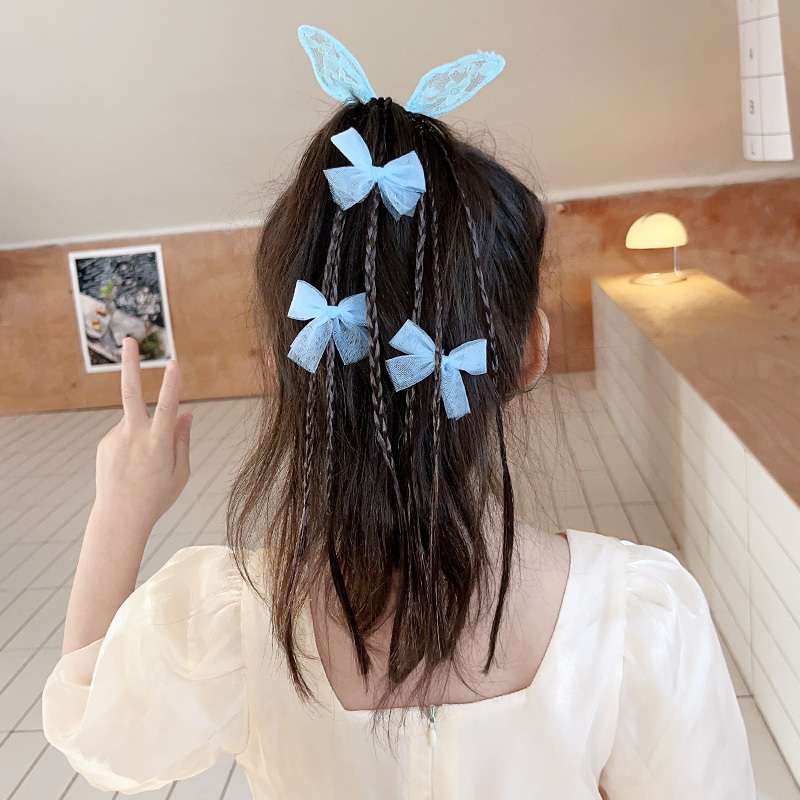 バタフライヘアゴム付きウィッグ(2本セット)