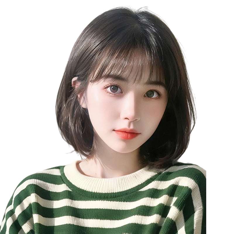 清楚な印象のストレートボブウィッグ