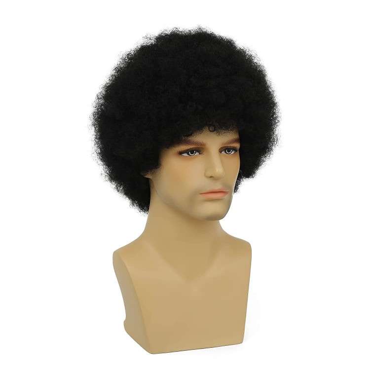 ボリューミー七三分けアフロウィッグ
